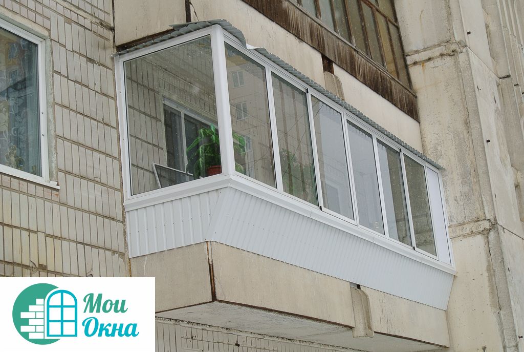 Установка балконной рамы с выносом в панельном 10 этажном доме