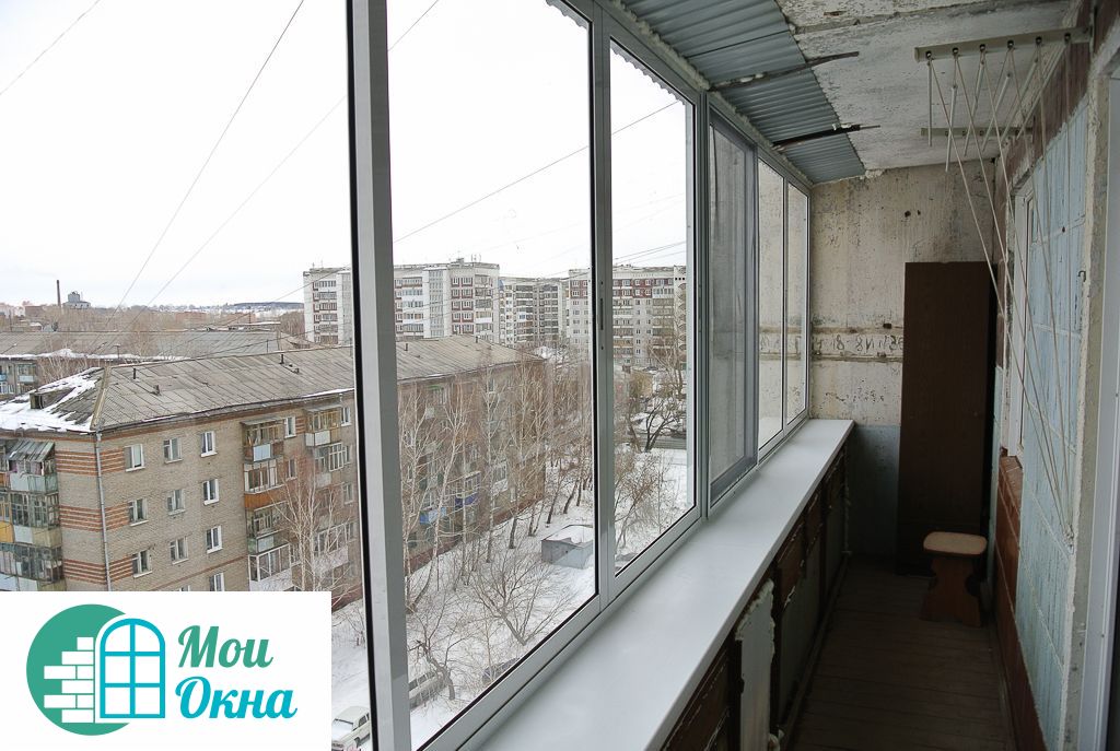 Установка балконной рамы с выносом в панельном 10 этажном доме 2