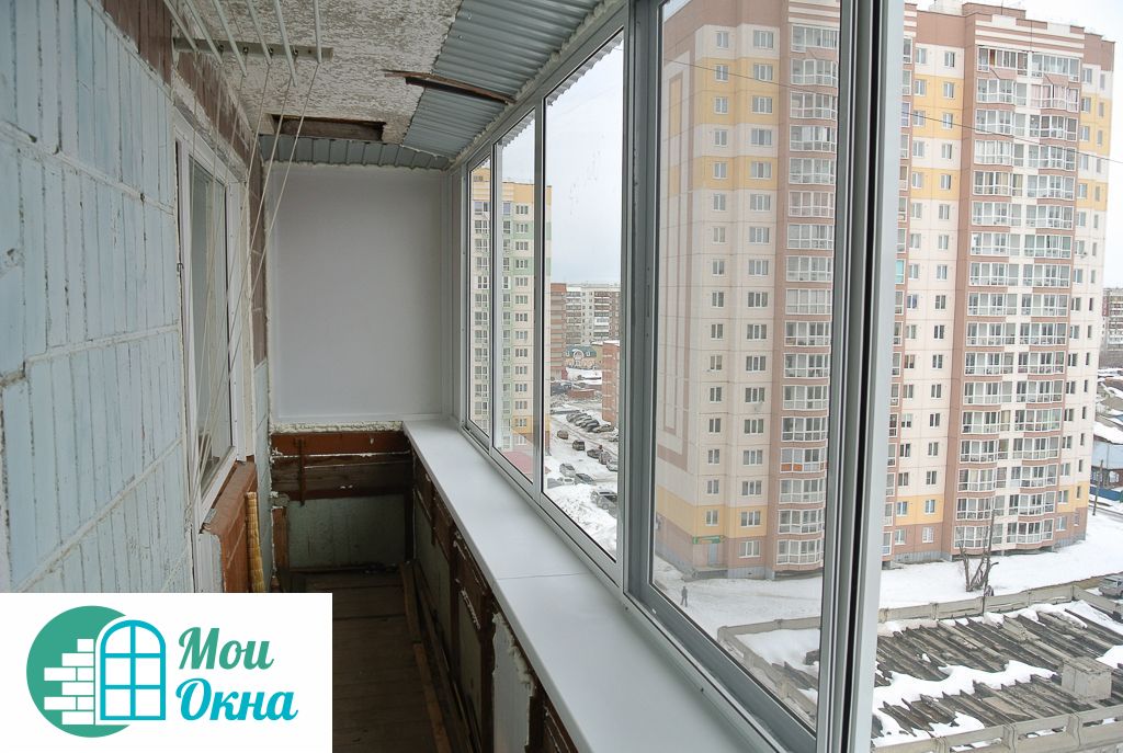 Установка балконной рамы с выносом в панельном 10 этажном доме 4